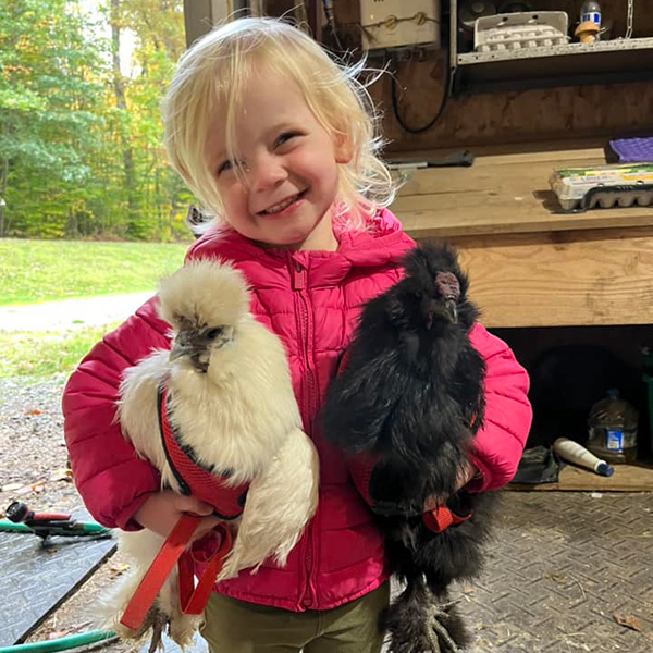 kids and chicken kids and chicken